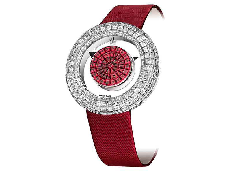 9- Jacob & Co. Mystery watch set with diamonds and rubies