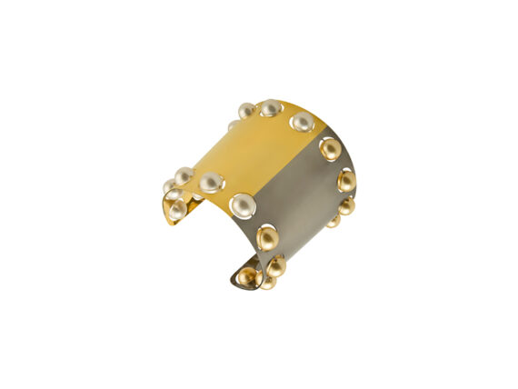 Delfina Delettrez Small roll in stones cuff 