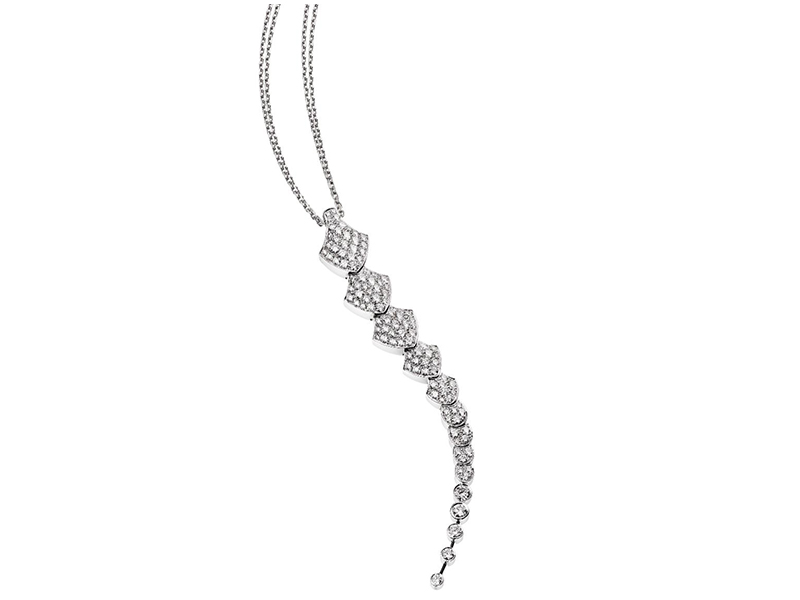 Akilis Python Collection - Diamond pendant set on white gold