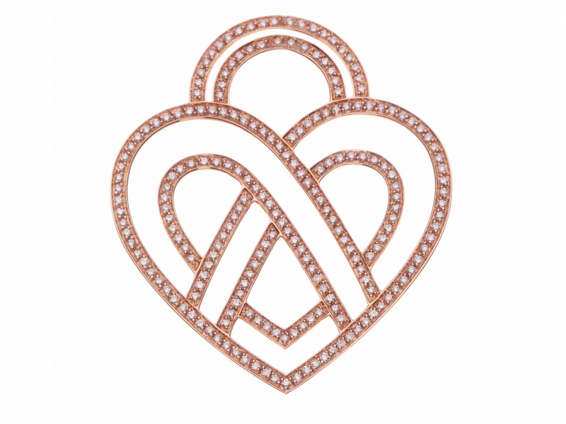 1-Poiray's classic open heart in red gold and diamonds is eternally beautiful! (~3'000)