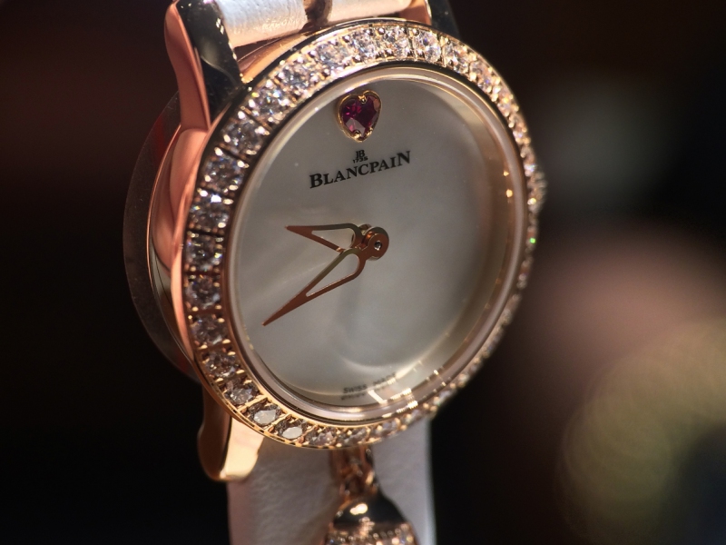 1- Blancpain followed the trend and focused on small dials adding charms attached to the case just for the playful side of it.