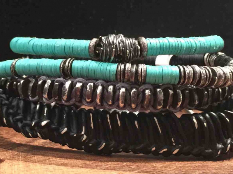 M.Cohen bracelets turquoise leather