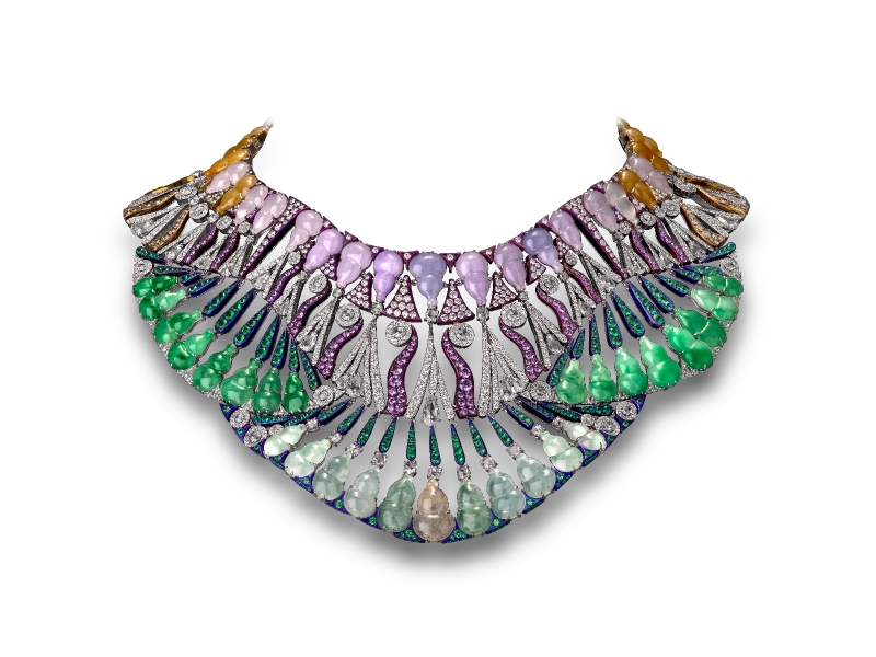 Glowing Jade & Gem Necklace Michelle Ong