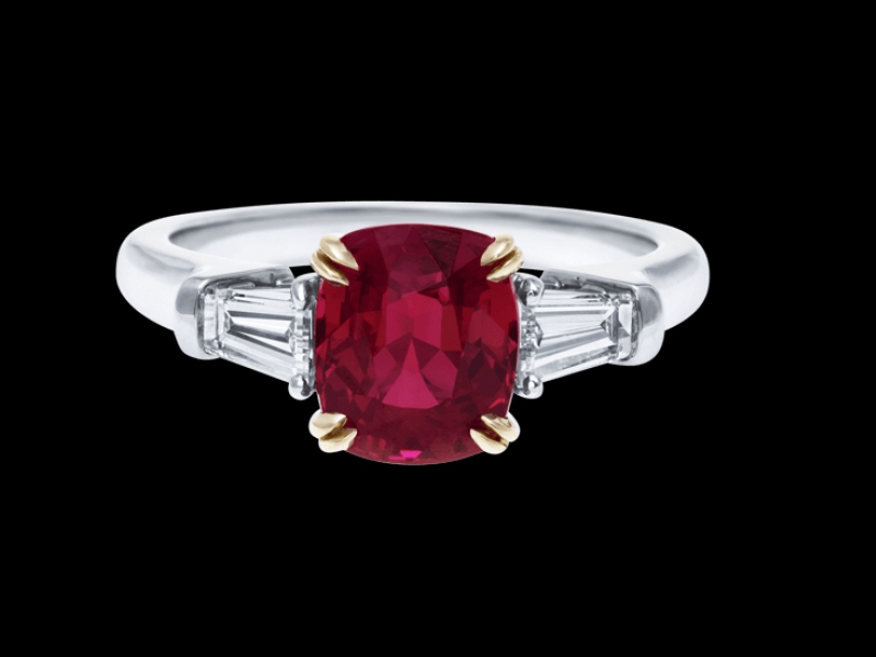 Classic Winston™, Cushion-Cut Ruby Ring Harry Winston engagement ring