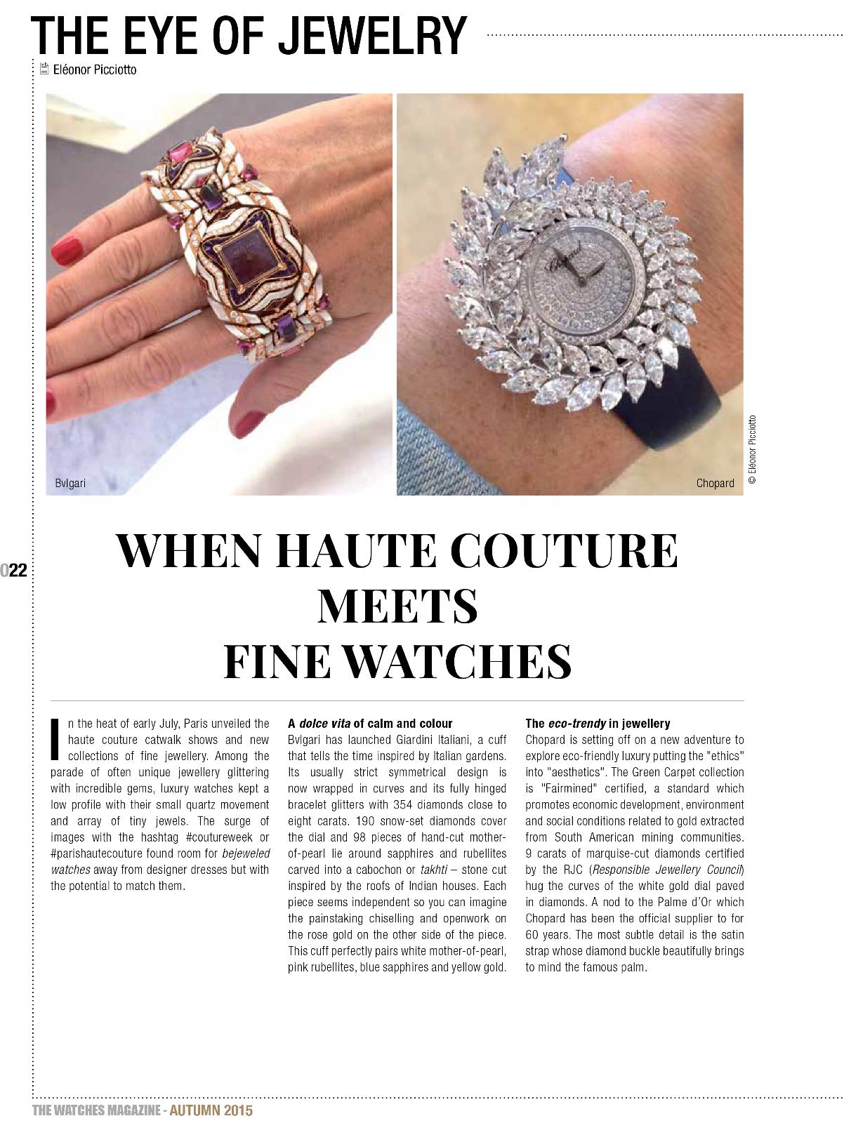 The Watches Magazine 42 the eye of jewelry