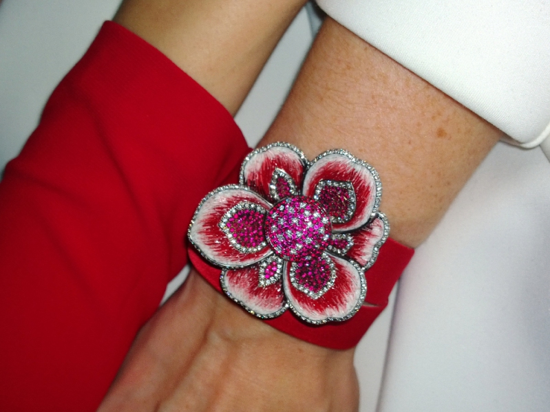 The Ruby Gardenia by Sicis jewelry watch