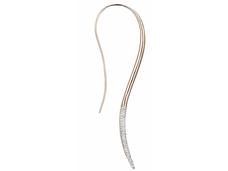PAVÉ TIP SINGLE DROP EARRING Ryan Storer Pavé Tipped single Drop Hook Earring Available in Rose Gold Plated - Rhodium CZ Pavé Yellow Gold Plated - Rhodium CZ Pavé Rhodium Plated - Rhodium CZ Pavé
