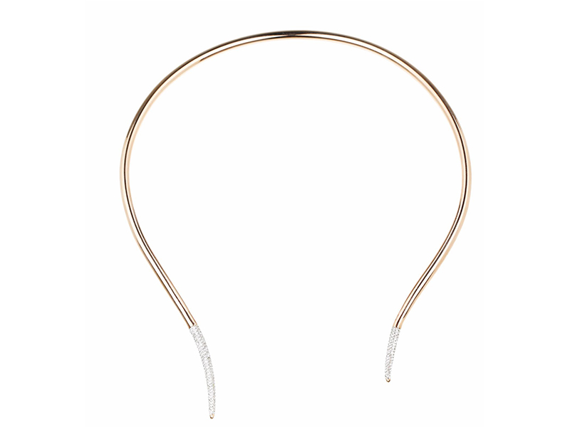 PAVÉ TIPPED BROKEN CHOKER Ryan Storer Pavé Tipped Broken Choker Available in Rose Gold Plated - Rhodium CZ Pavé Yellow Gold Plated - Rhodium CZ Pavé Rhodium Plated - Rhodium CZ Pavé