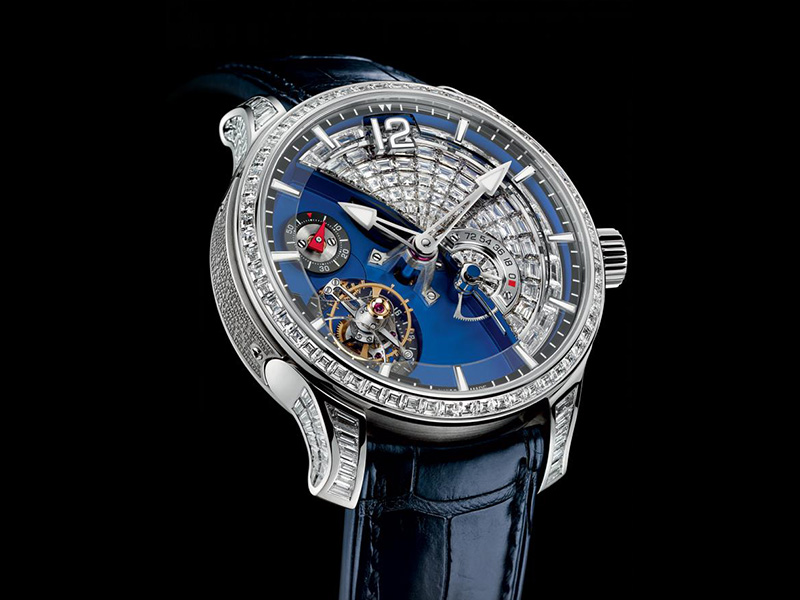 Greubel Forsey The 24 Seconds Contemporain Tourbillon diamond paved with 9.71 carats of baguettes, the third piece ever made based on the the existing 24 second tourbillon.