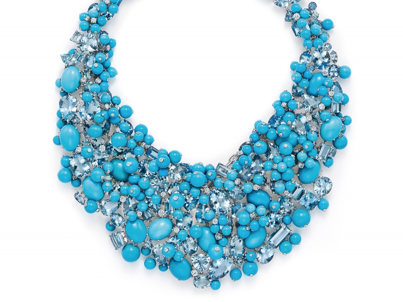 Tiffany & Co. Blue Book Collection - High Jewelry necklace set with sapphires and turquoises