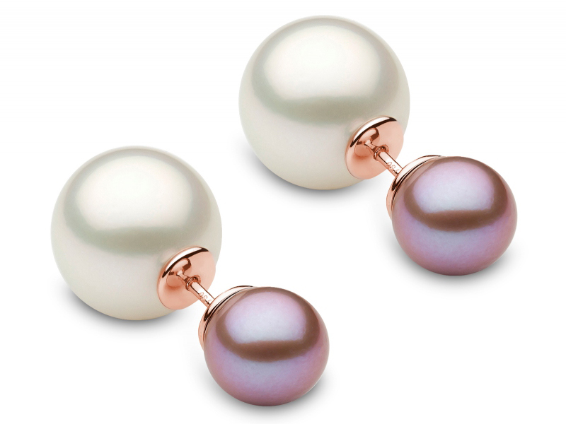 Yoko London White and Pink Pearl Studs