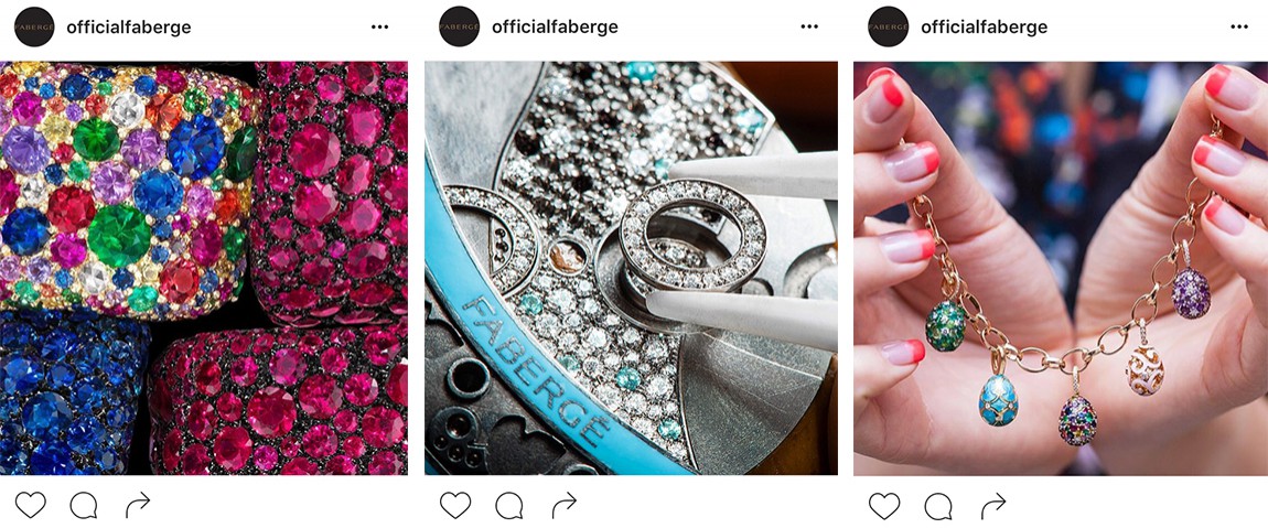 Fabergé instagram pictures diamonds jewelry eggs