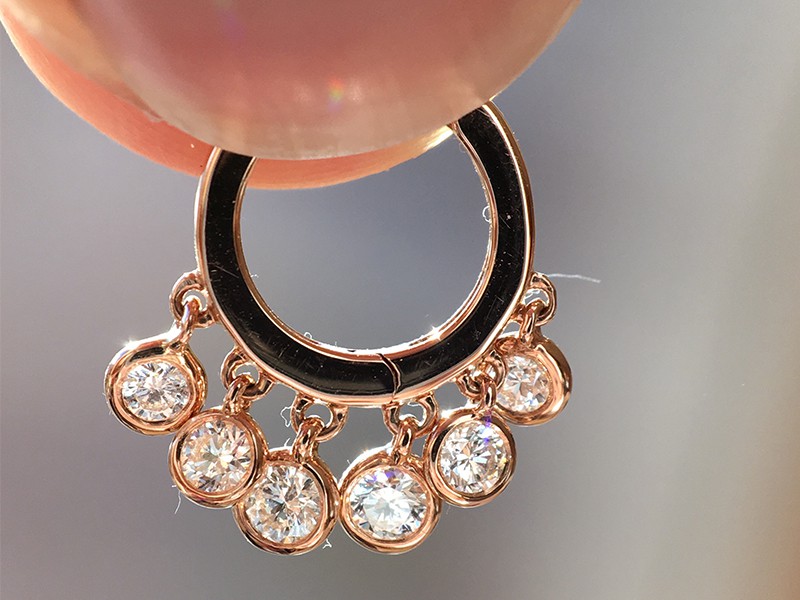 Jacquie aiche earring diamonds rose gold