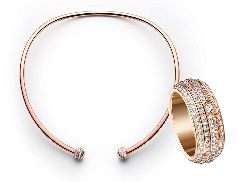 Piaget Possession collection diamonds rose gold ring choker