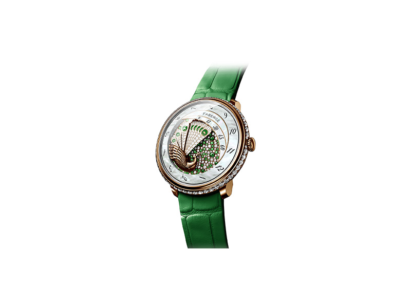 Faberge Lady compliquee peacock emerald wacth