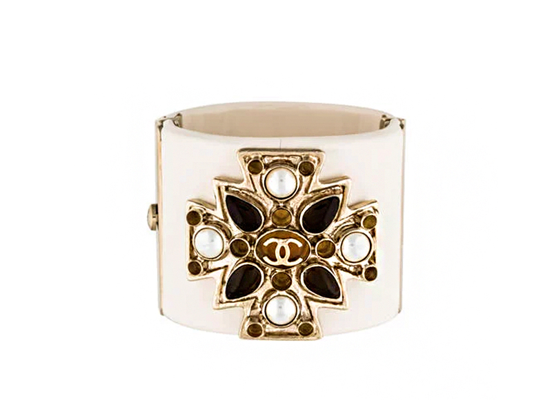 Chanel - Chanel Resin Maltese Cross Cuff