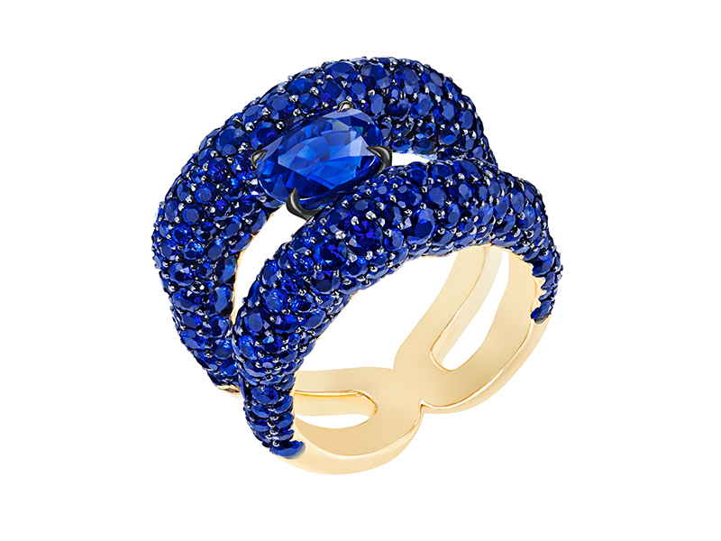 Fabergé Emotion charmeuse blue sapphire ring