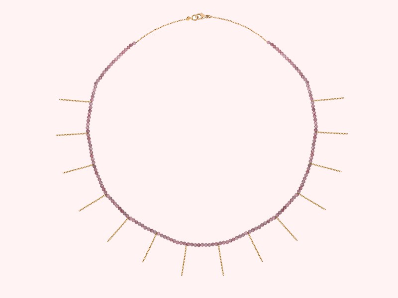 Rivka Nahmias From Chakras collection - Choker mounted on yellow gold with garnet, ~ 645 Euros