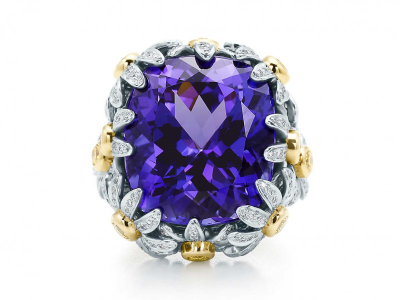 Tiffany & Co Jean Schlumberger Tanzanite flower ring