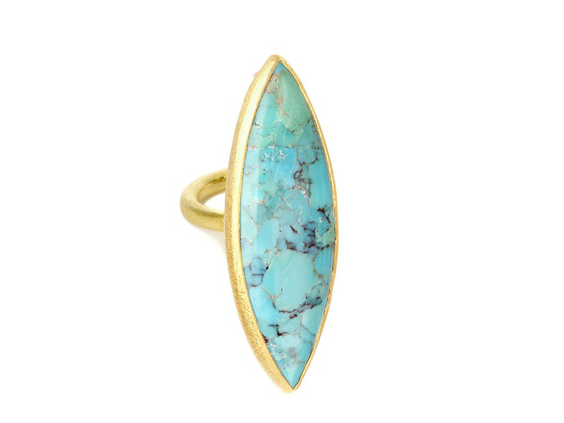 Nina Nguyen Enlightened vermeil ring mounted on vermeil with turquoise ~ USD$ 3'985