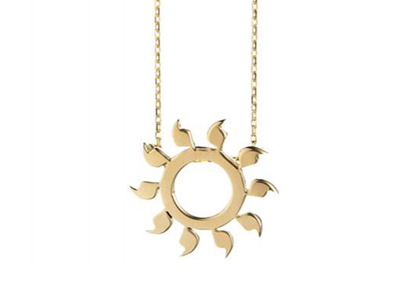 Rivka Nahmias You are my sunshine necklace mounted on yellow gold is available at the Pop Up - CHF 970
