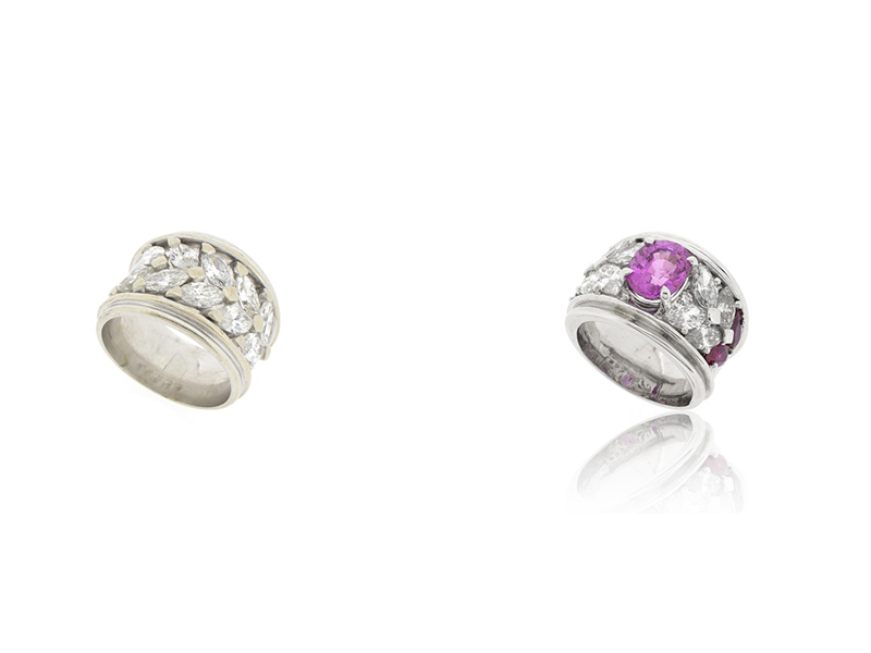 Ring bengems before after diamonds white gold