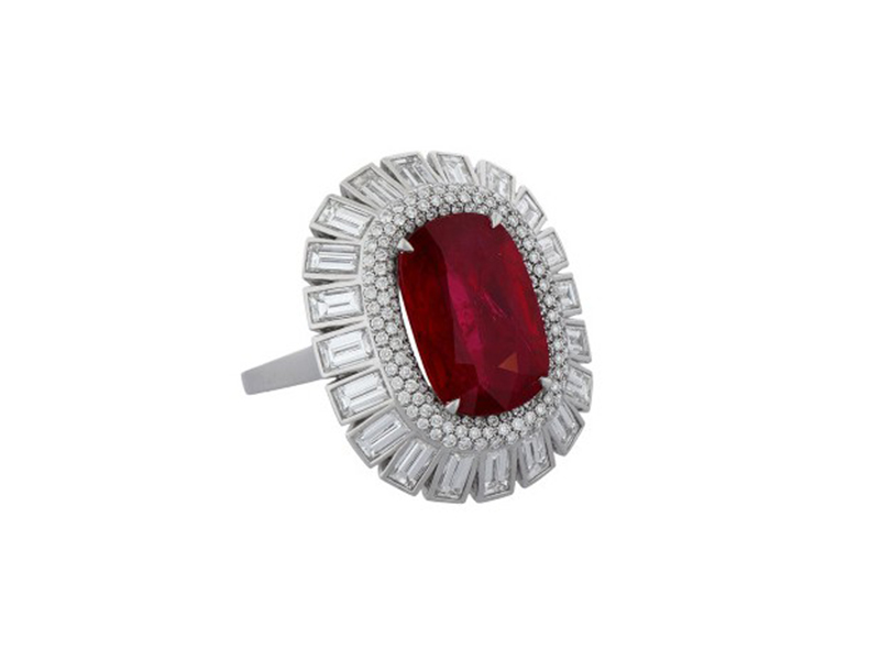 Morelle Davidson Ruby and diamond ring