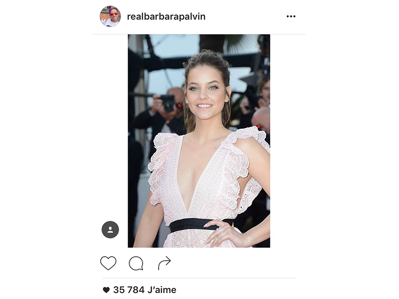 Messika Barbara Palvin wore the high jewelry Gloria cuff and rings from the Théa collection.