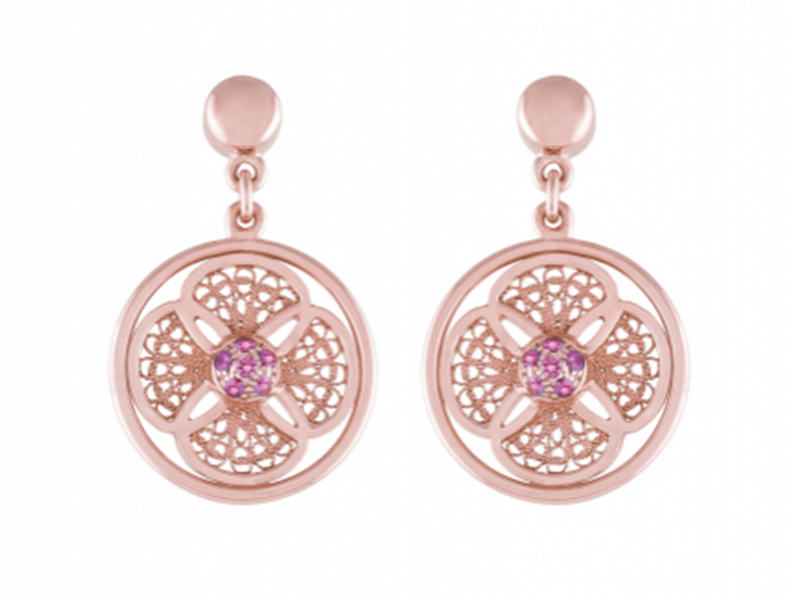 Eleuterio Earrings blossom mounted on rose gold is available at the Pop Up, CHF 1'350