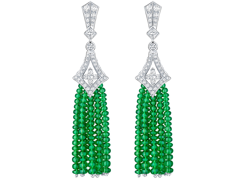 Louis Vuitton Acte V The escape collection beau rivage earrings tsavorites