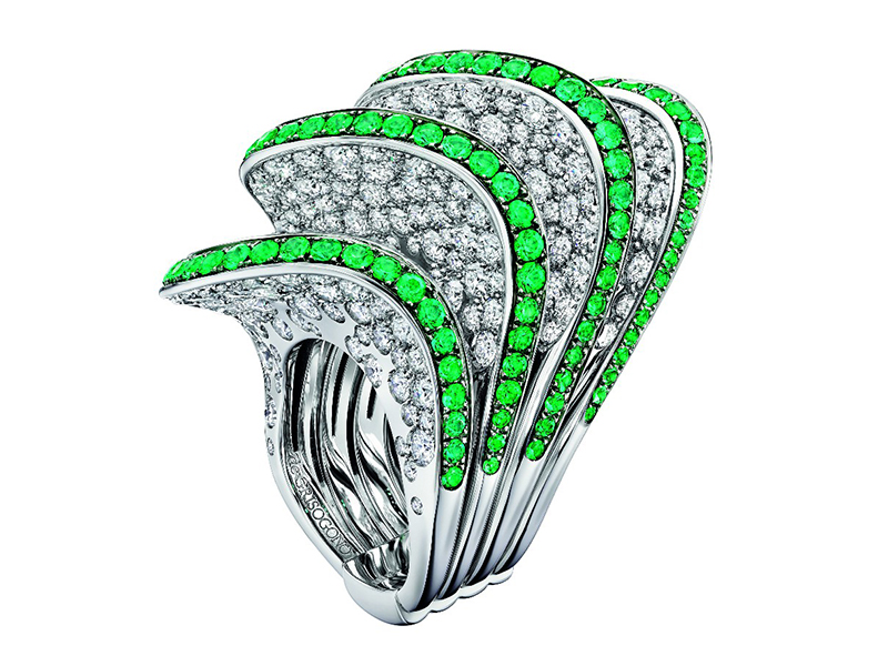 Neon colors De Grisogno green diamonds 