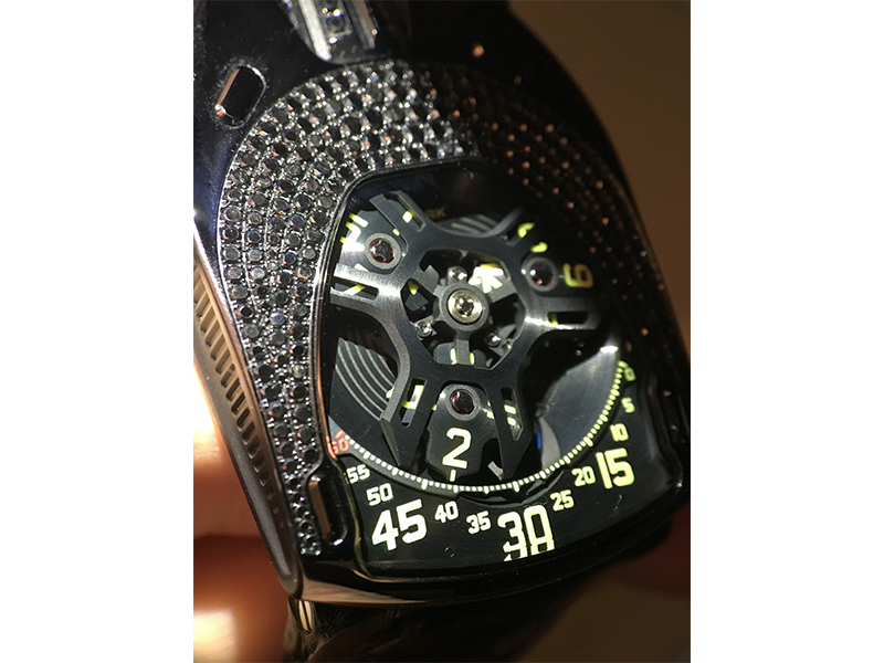  black version of the Urwerk 106- Lotus watch