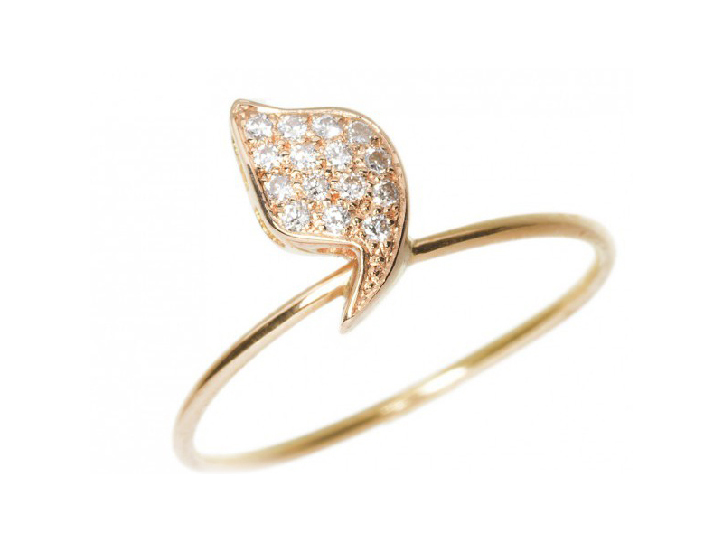 Rivka Nahmias Big Eloise Ring set on red gold with diamonds - CHF 1960.-