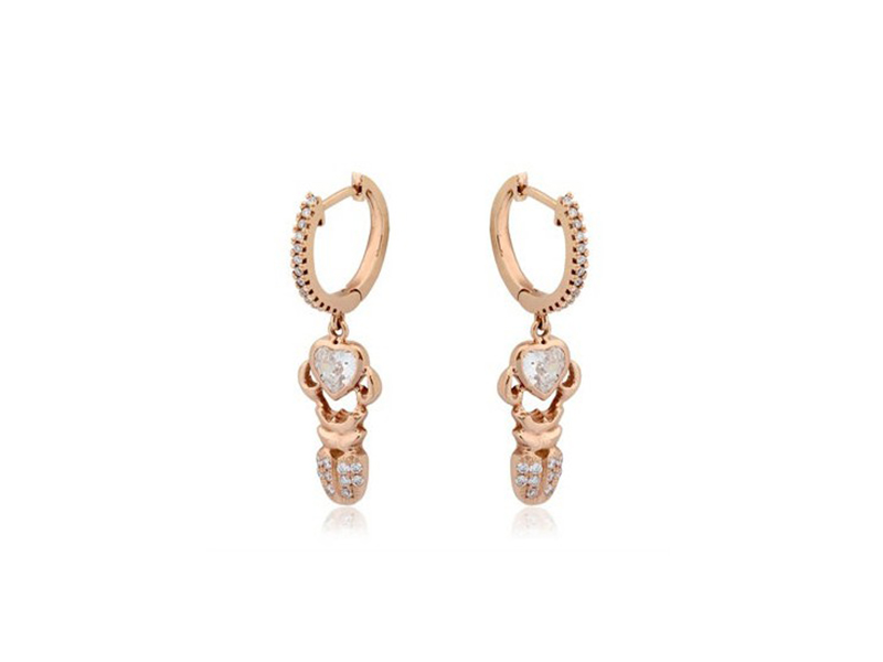 Daniela Villegas Khepri diamonds hoop earrings mounted on rose gold ~ GBP£ 8'444