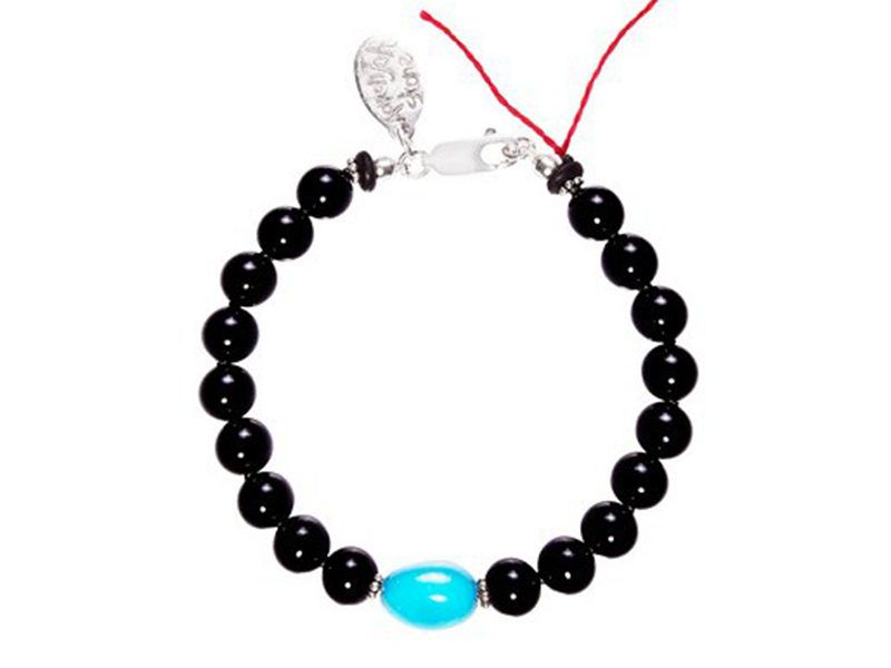 Aaron Jah Stone This bracelet with black tourmaline and turquoise is available at the Pop Up - CHF 425