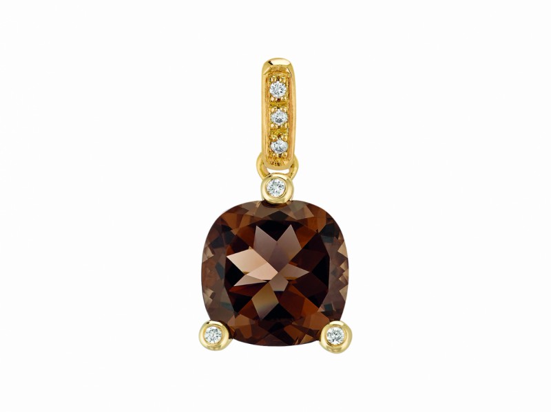 Poiray This Filles Antik pendant mounted on yellow gold with quartz fume and diamonds is available at the Pop Up - CHF 785