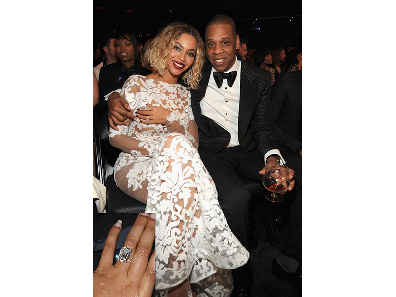 Lorraine Schwartz Beyoncé and Jay Z - 18-carat center diamond set on a split shank