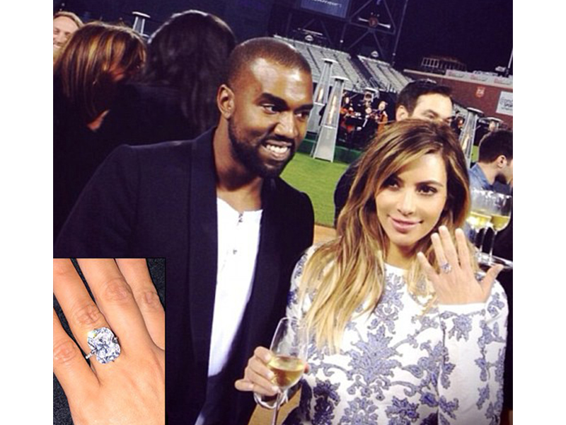 Lorraine Schwartz Kim Kardashian and Kenye West - 15-carat D, flowless cushion-cut diamond