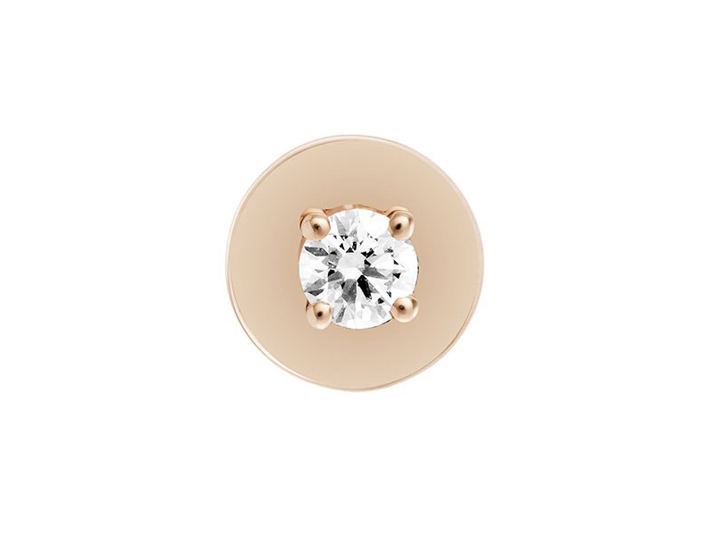 Ofée EARRING PINK GOLD 1 diamond 0,027 ct Pink gold 18 carats - 0,55 gr Diameter : 2,8 mm
