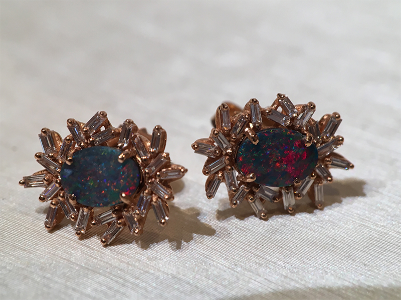 Suzanne Kalan Fireworks earrings with opal