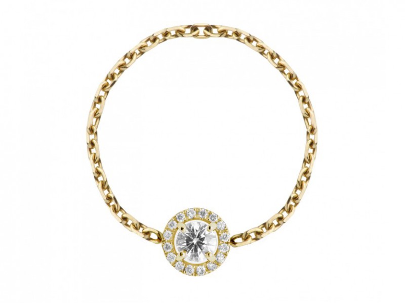 RedLine Joli rêve ring mounted on yellow gold with diamonds, ~ 1'100 Euros