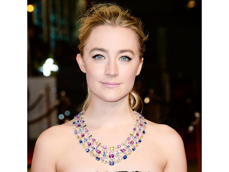 Chopard Saoirse Ronan wore coloured sapphires necklace at the Bafta.