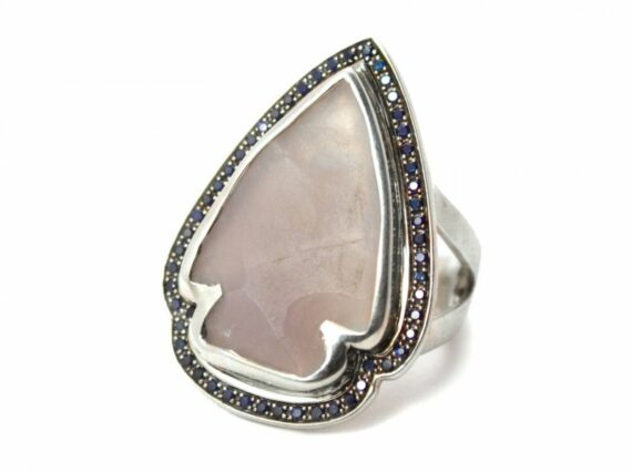 Pamela Love Jasper sapphire ring mounted on sterling silver