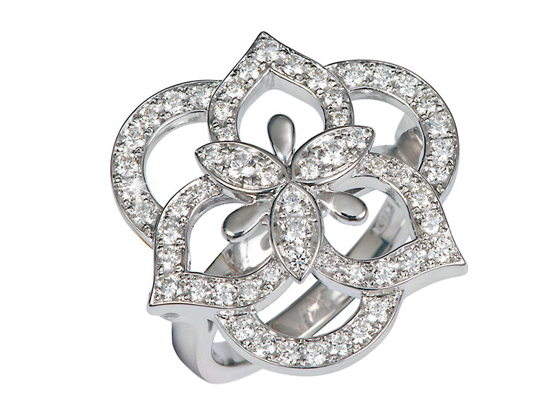 Vanessa Martinelli Arabian Nights Collection - Diamond ring mounted on white gold