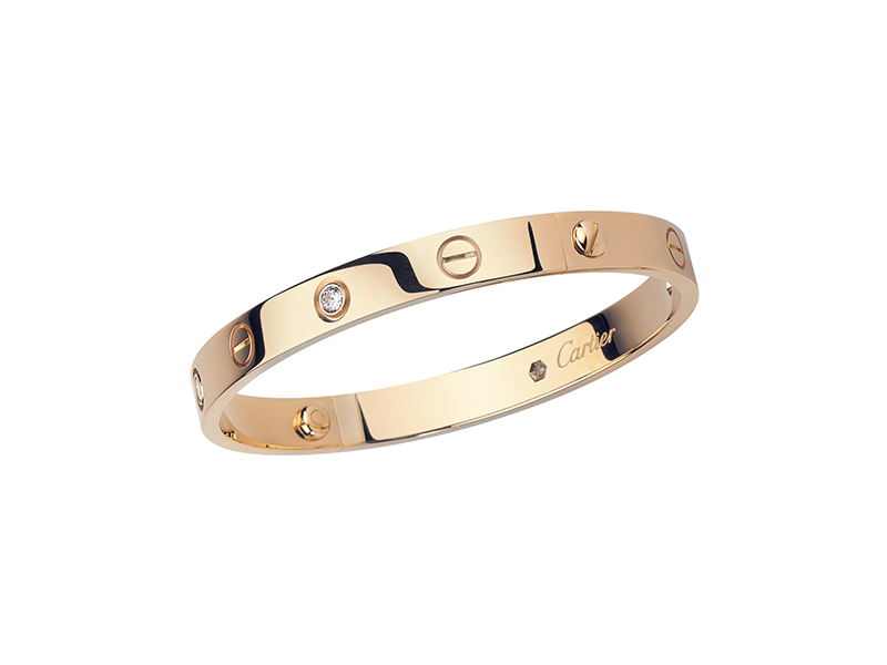 Cartier Love bracelet mounted on red gold