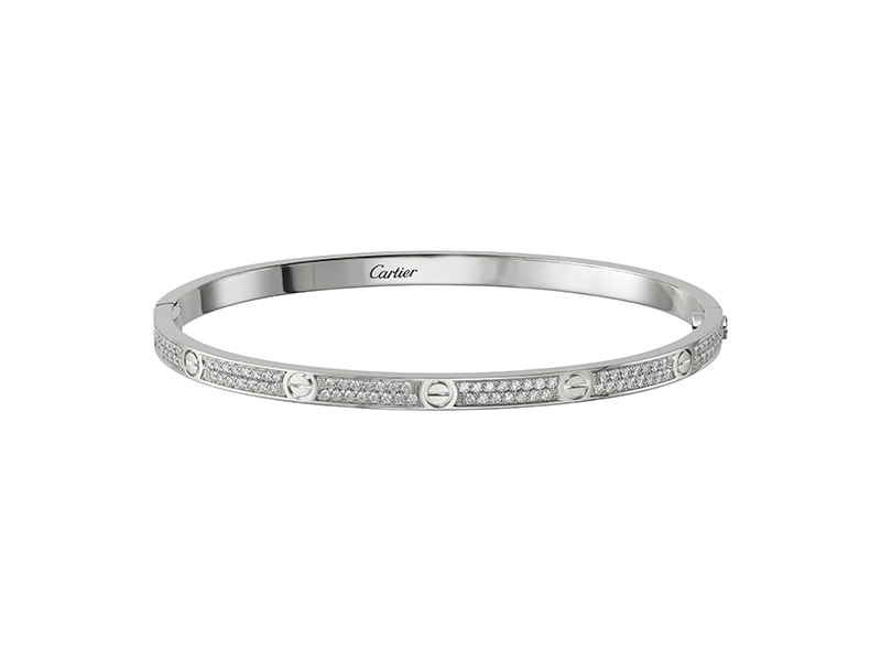 Cartier Love bracelet mounted on white gold with diamonds