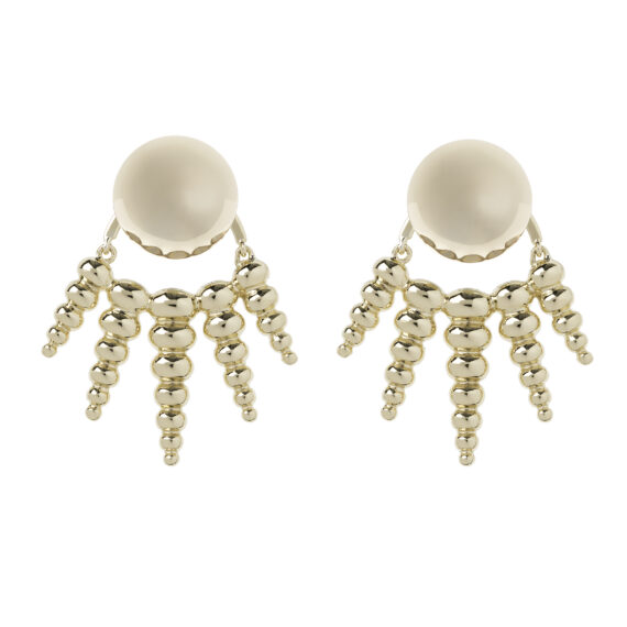 Nikos Koulis From Spectrum collection Yellow gold earrings 