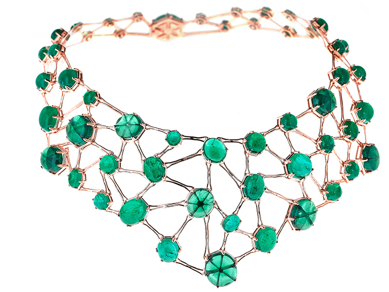 Selim Mouzannar “Amal” stages 55 emeralds from the Muzo Colombian mine