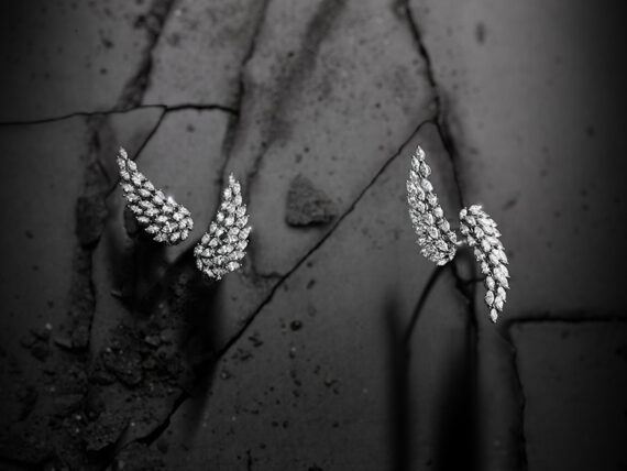 Messika Angel ring and earrings mounted on white gold with diamonds