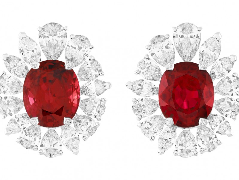 Van Cleef & Arpels (d) Vermillion Earrings, Pierres de Caractère 2012 Collection.